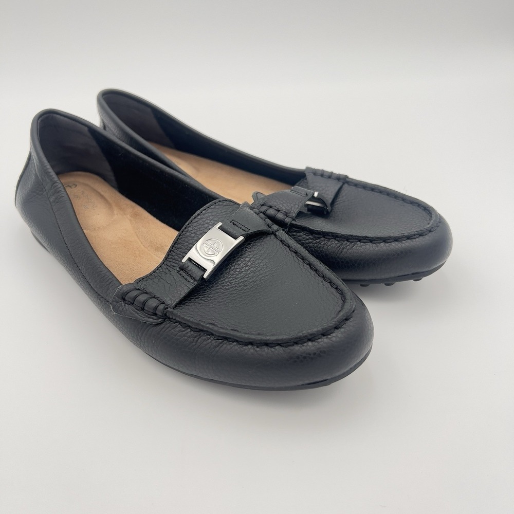 Giani Bernini Dailyn Slip on Driver Loafers Round Toe Black Women's Size 7.5 M